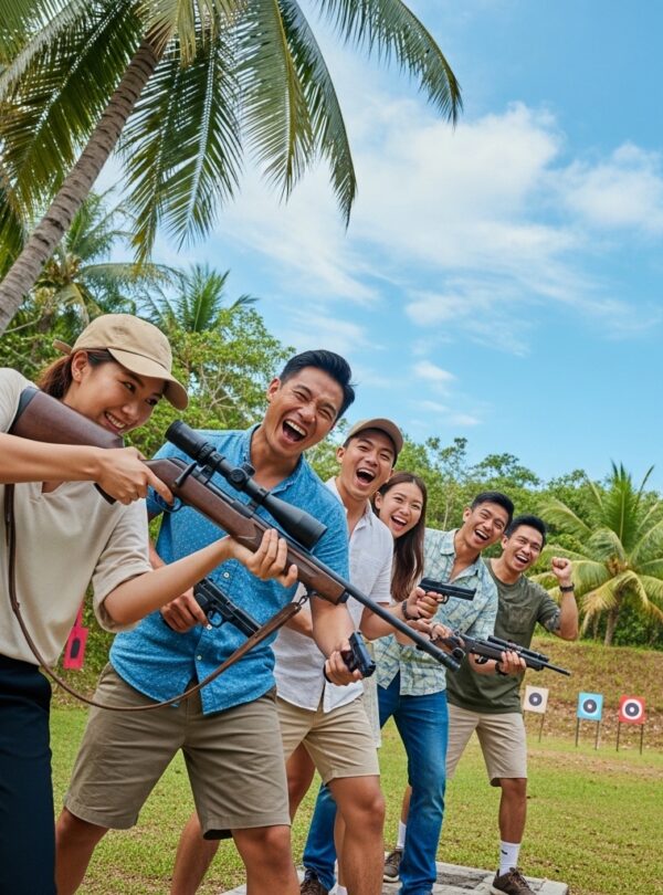 Bintan shooting range real gun shooting Bintan target shooting Bintan Bintan shooting experience shooting range with instructor Bintan things to do in Bintan adventure Bintan activities shooting safe shooting experience Bintan Bintan indoor shooting range firearm experience Bintan