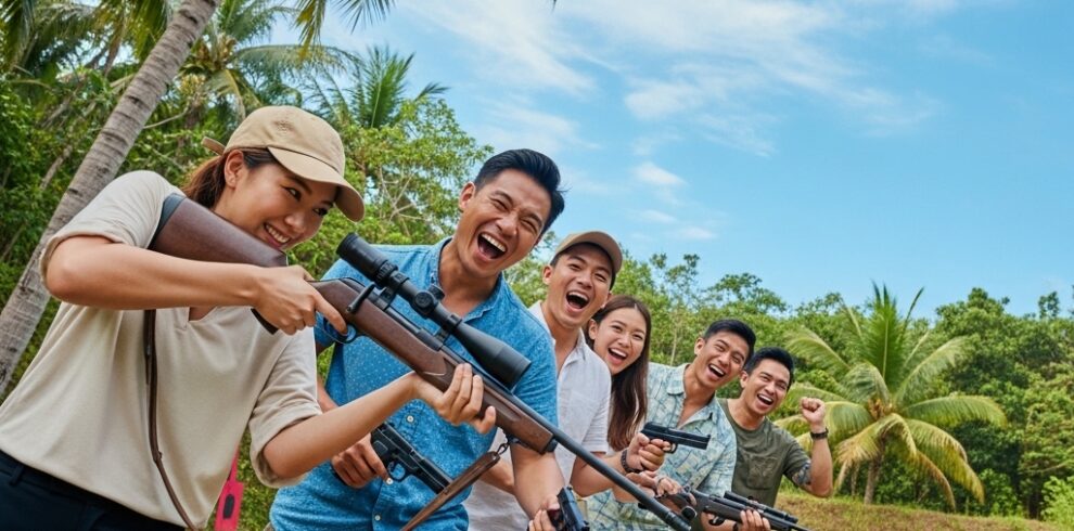 Bintan shooting range real gun shooting Bintan target shooting Bintan Bintan shooting experience shooting range with instructor Bintan things to do in Bintan adventure Bintan activities shooting safe shooting experience Bintan Bintan indoor shooting range firearm experience Bintan